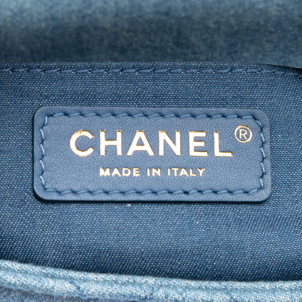 Pre-Loved Chanel Mini Square Classic Denim Pearl Crush Single Flap - Picture 5 of 7
